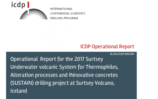 Operational Report, SUSTAIN drilling project